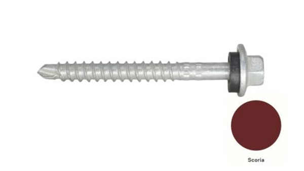 13G-11x55mm Hex Head Self Drilling Universal(Timber/Metal) Screw - Galv + Seal-SCORIA