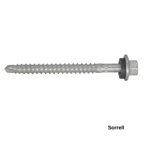 13G-11x65mm Hex Head Self Drilling Universal(Timber/Metal) Screw - Galv + Seal-SORRELL