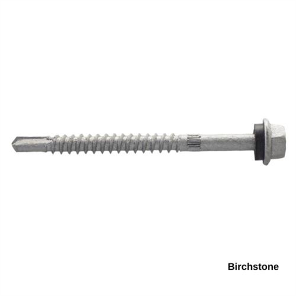 14G-11x75mm Hex Head Self Drilling Universal(Timber/Metal) Screw - Galv + Seal -BIRCHSTONE