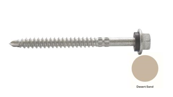 14G-11x75mm Hex Head Self Drilling Universal(Timber/Metal) Screw - Galv + Seal-DESERT SAND