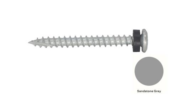 10G-12x45mm Wafer Head Self Drilling Timber Square Drive Screw -Galv + Seal-SANDSTONE GREY