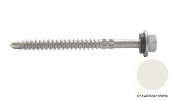 14G-11x75mm Hex Head Self Drilling Universal(Timber/Metal) Screw - Galv + Seal -SNOWSTONE MATTE