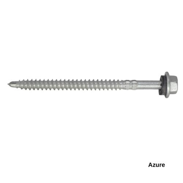 14G-11x90mm Hex Head Self Drilling Universal(Timber/Metal) Screw - Galv + Seal - AZURE