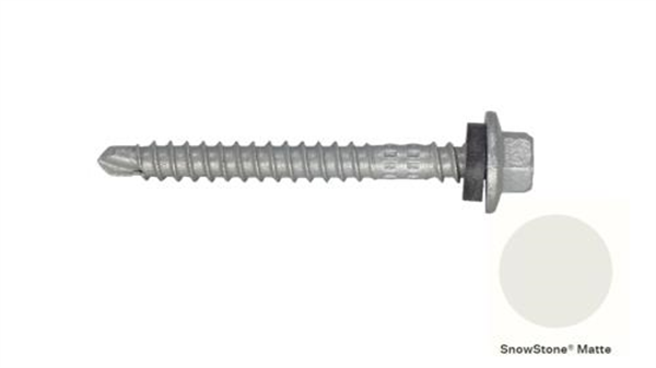 13G-11x55mm Hex Head Top Grip Self Drilling Universal(Timber/Metal) Screw - Galv + Seal-SNOWSTONE MAT