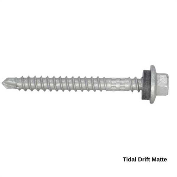 13G-11x55mm Hex Head Top Grip Self Drilling Universal(Timber/Metal) Screw - Galv + Seal-TIDAL DRIFT M