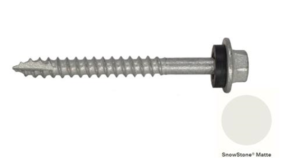 12G-11x55mm Hex Head Self Drilling Timber Screw - Galv + Seal-SNOWSTONE MATTE