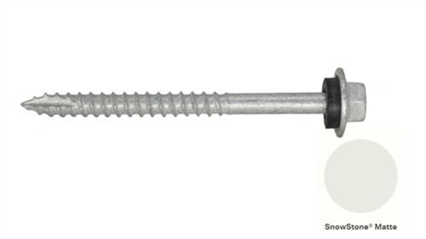 12G-11x65mm Hex Head Self Drilling Timber Screw - Galv + Seal-SNOWSTONE MATTE