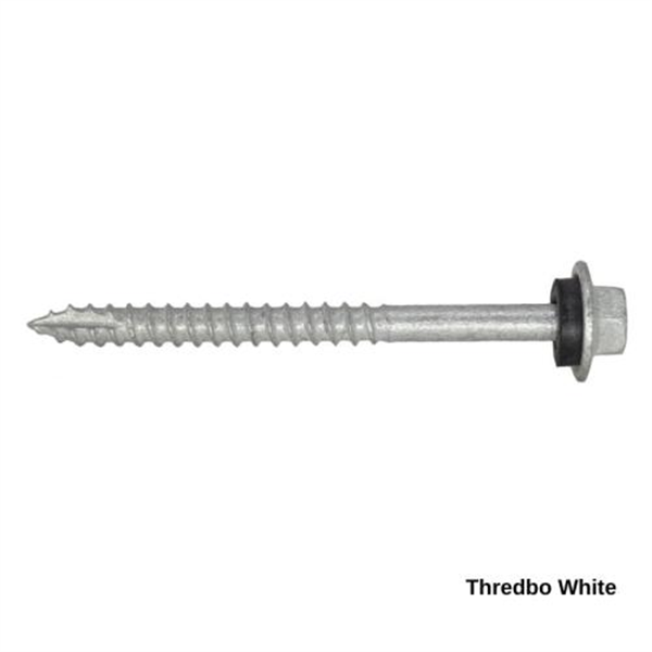 12G-11x65mm Hex Head Self Drilling Timber Screw - Galv + Seal - THREDBO WHITE