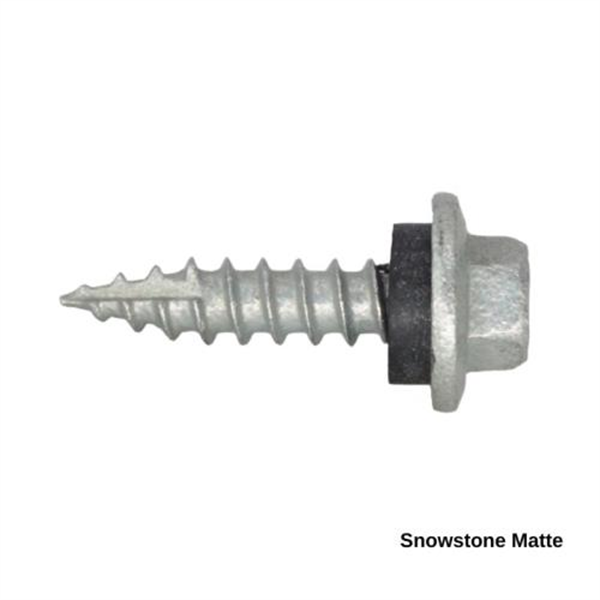 12G-11x25mm Hex Head Self Drilling Timber Screw - Galv + Seal-SNOWSTONE MATTE