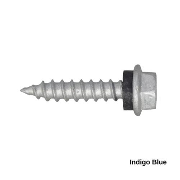 10G-12x25mm Hex Head Self Drilling Timber Screw - Galv + Seal-INDIGO BLUE