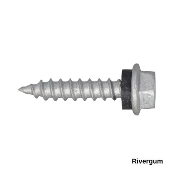 10G-12x25mm Hex Head Self Drilling Timber Screw - Galv + Seal-RIVERGUM