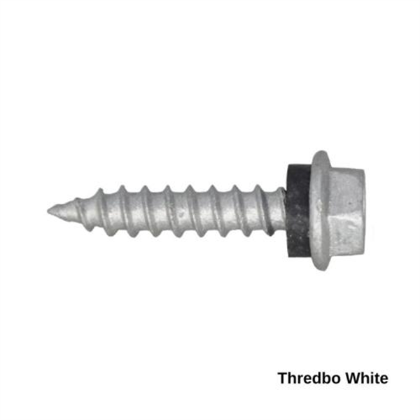 10G-12x25mm Hex Head Self Drilling Timber Screw - Galv + Seal-THREDBO WHITE