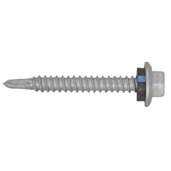 12G-14x45mm Hex Head Self Drilling Metal Screw - Galv + Seal - Fully Threaded