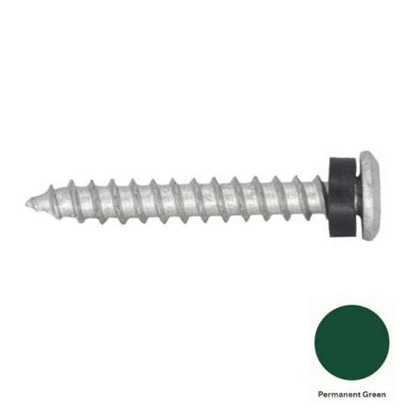 10-12x45 Wafer Head T17 Sq-dr Screw -Galv. + Sl - PERM GREEN